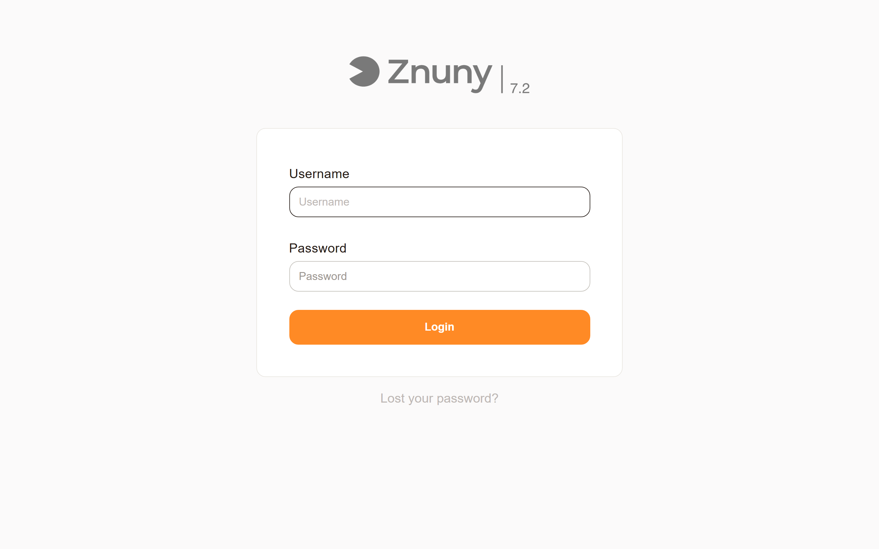 Studio-Login-Seite: Hinweis, über das Ticketsystem anzumelden